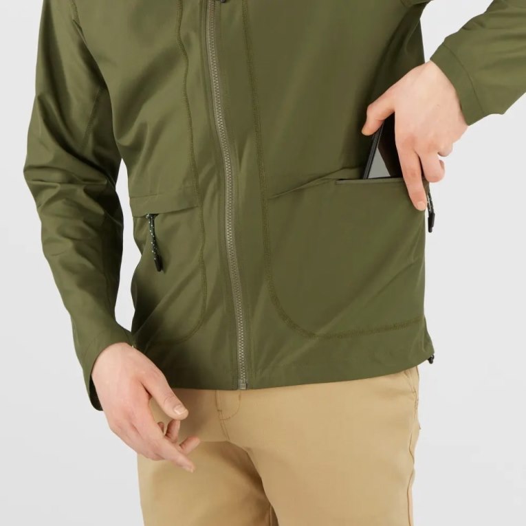 Olive Salomon Outlife Packable Shell U Men's Windbreaker | PH 45906Z